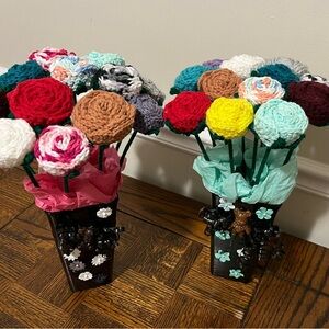 Handcrafted Crochet Flower Bouquet - Multicolor